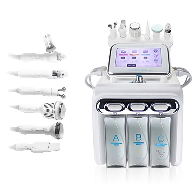 6 In 1 Aqua Peeling Small Bubble Machine Hydro Oxyge Facial Diamond Dermabrasion Machine H2o2 Hydraf